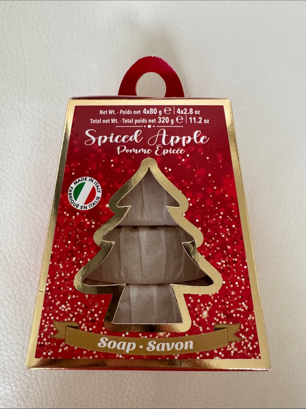 Spiced Apple scented Soap 4pk stocking stuffer βMade in Italyβ